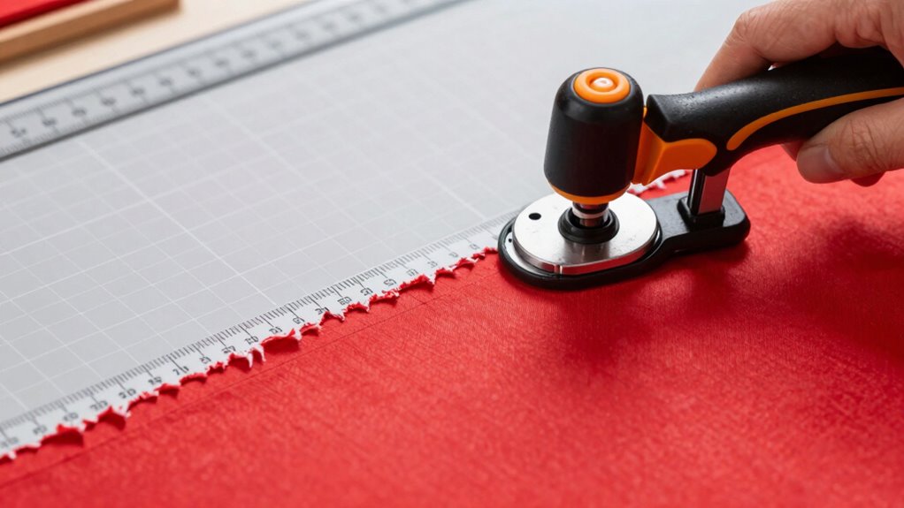 prepare fabric cut precisely