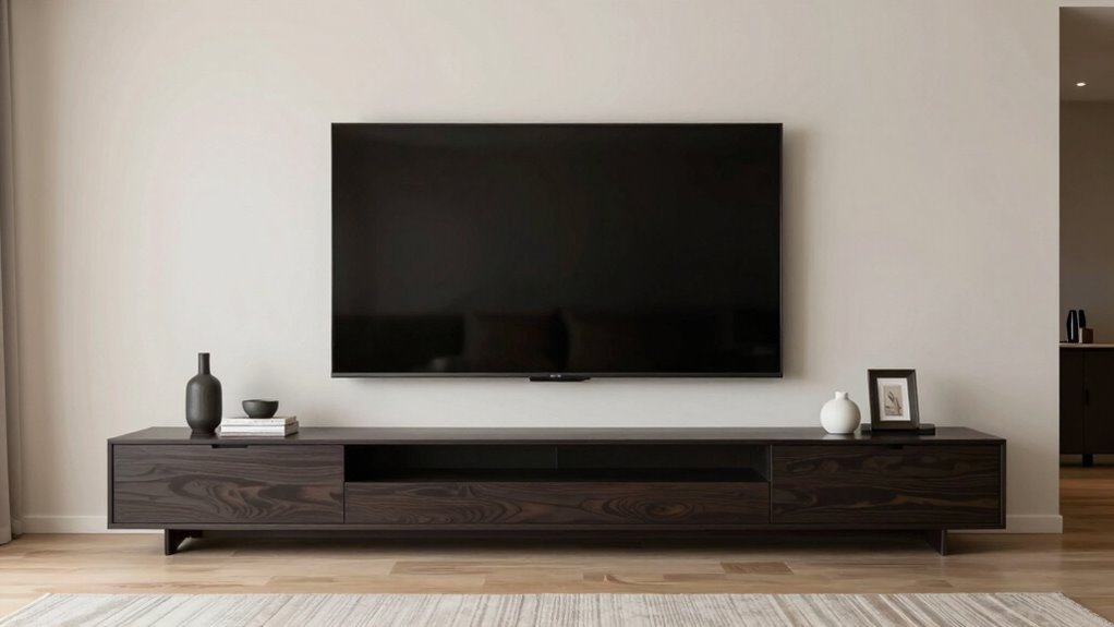 proper tv console sizing