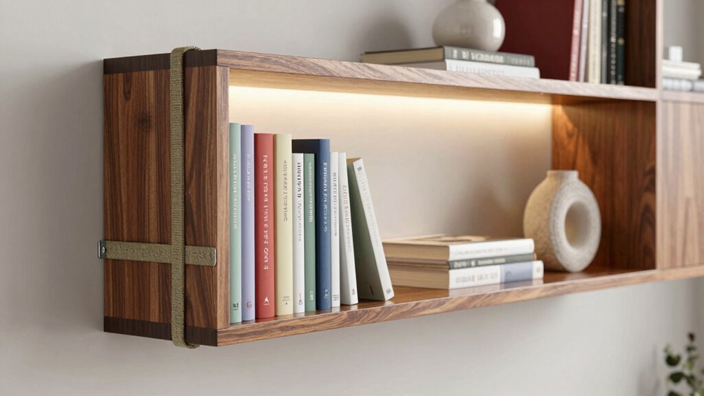 secure bookcase without damage