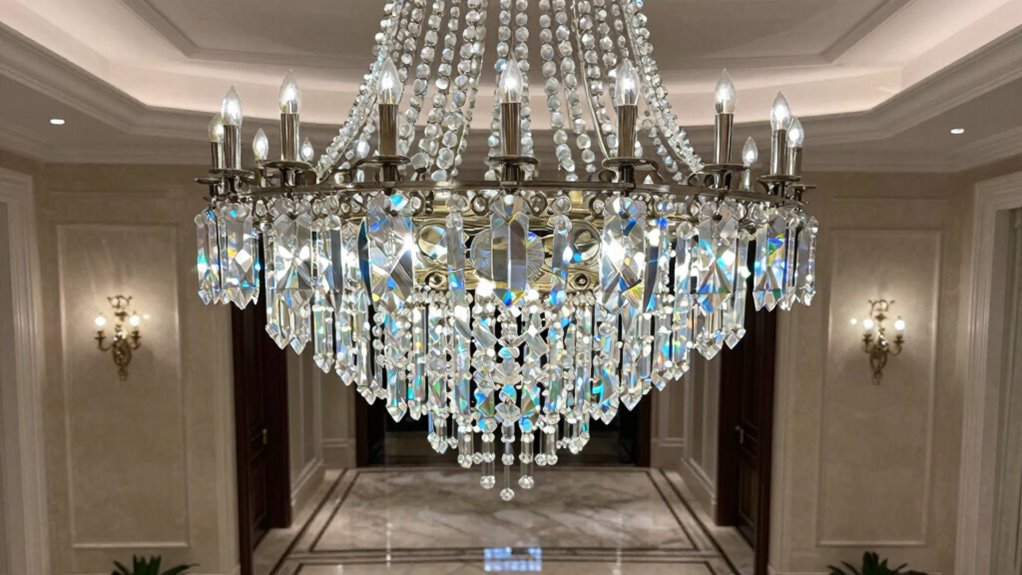 top entryway crystal chandeliers