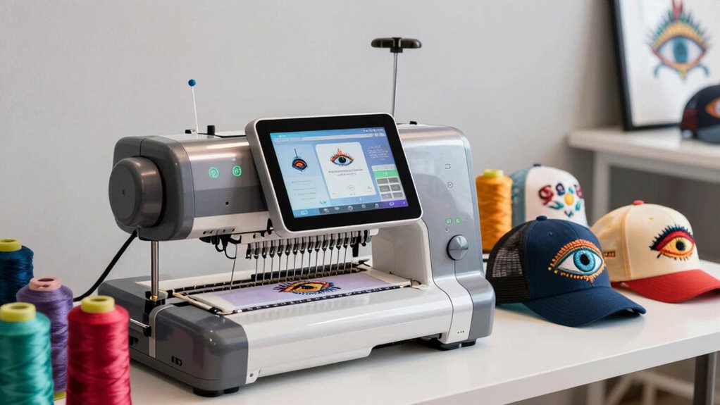 top hat embroidery machines