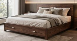 top king storage bed frames