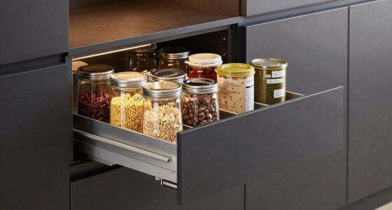 top pantry cabinets with pull out shelves
