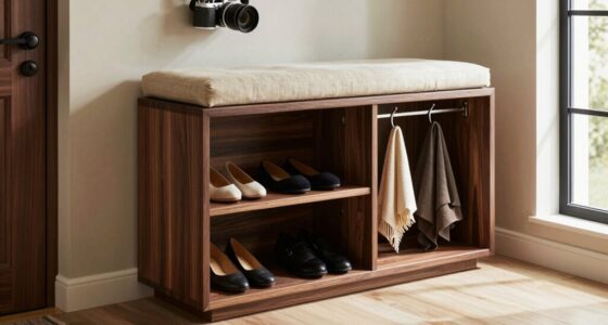 top shoe storage hall trees