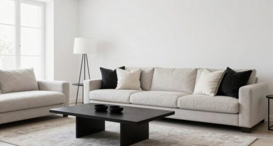 balancing black accents effectively