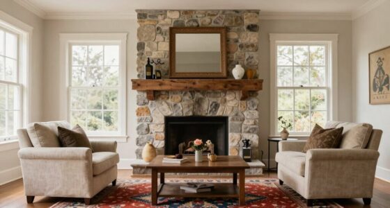 center room around fireplace