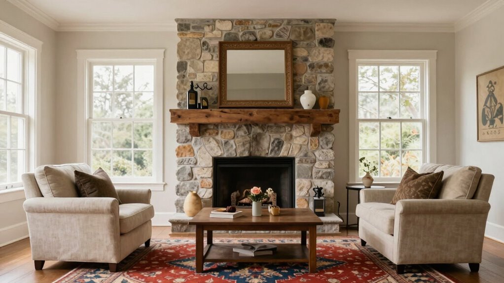 center room around fireplace
