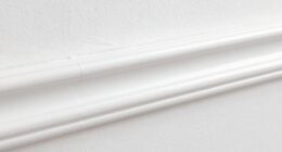 clean baseboard paint finish