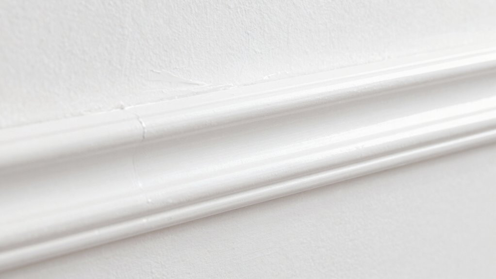 clean baseboard paint finish