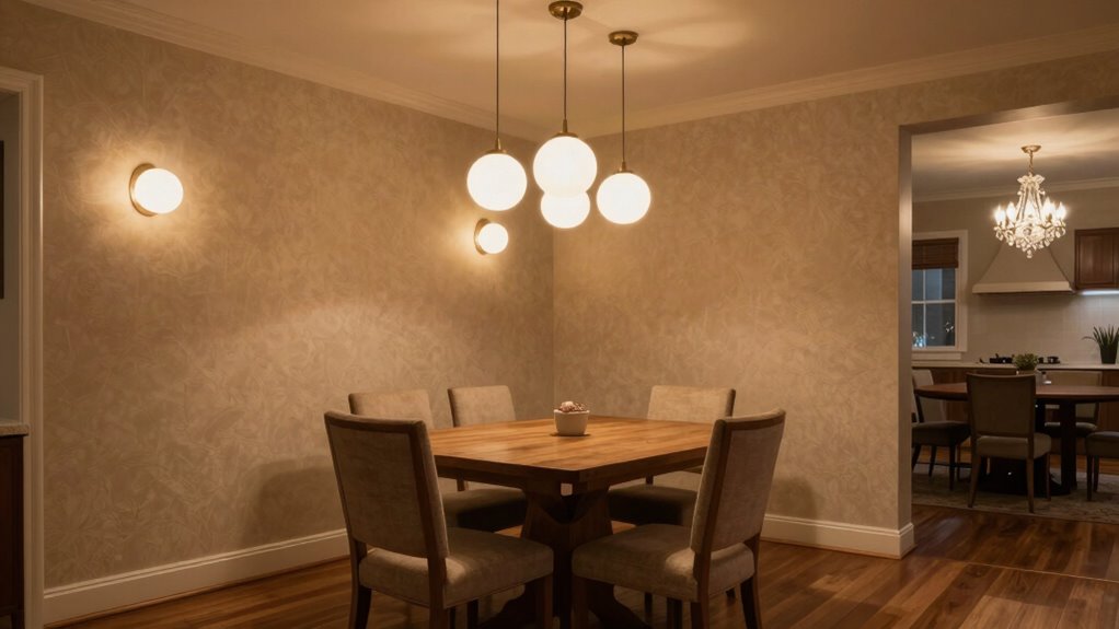 elegant dining room lighting