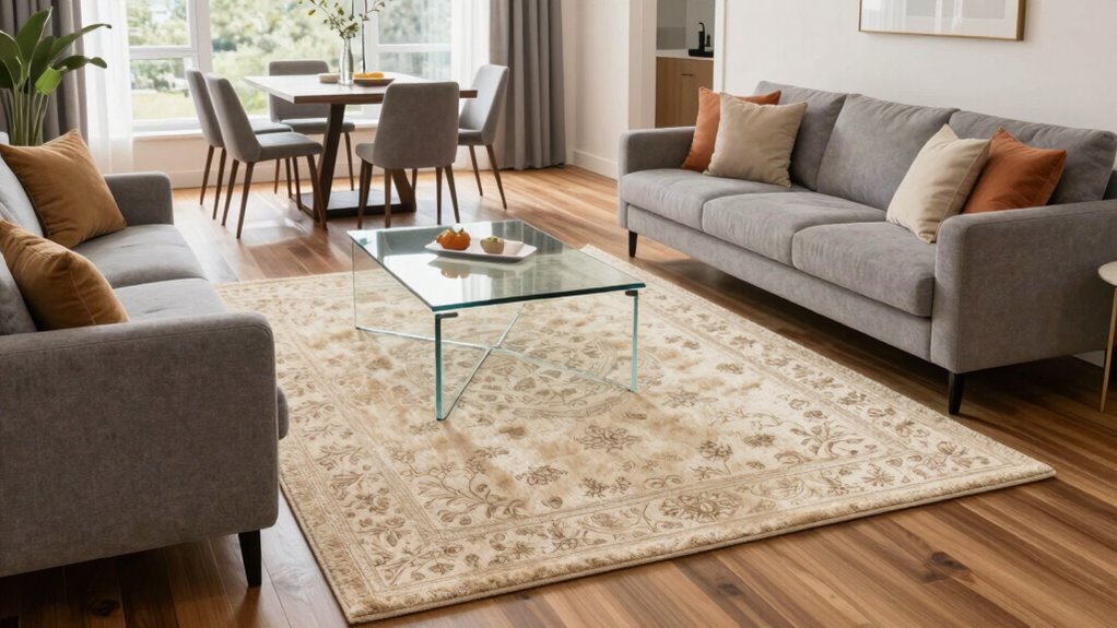 harmonious rug placement strategies