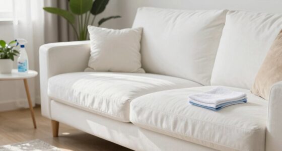 maintain white upholstery cleanliness