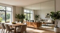 mirror placement enlarges spaces