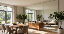 mirror placement enlarges spaces