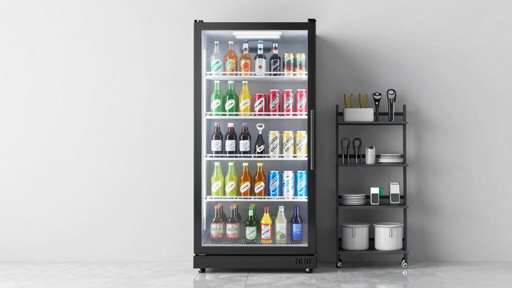 optimal beverage fridge placement