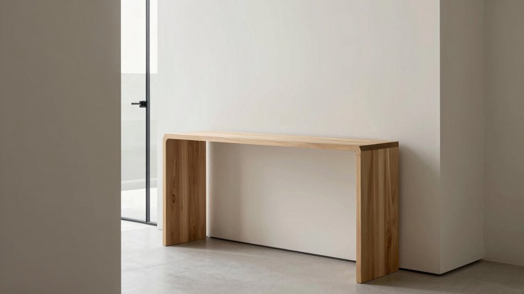 optimal console table depth