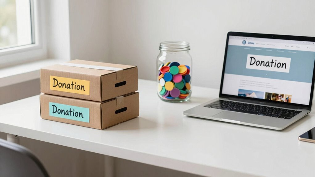 organize donations to prevent clutter