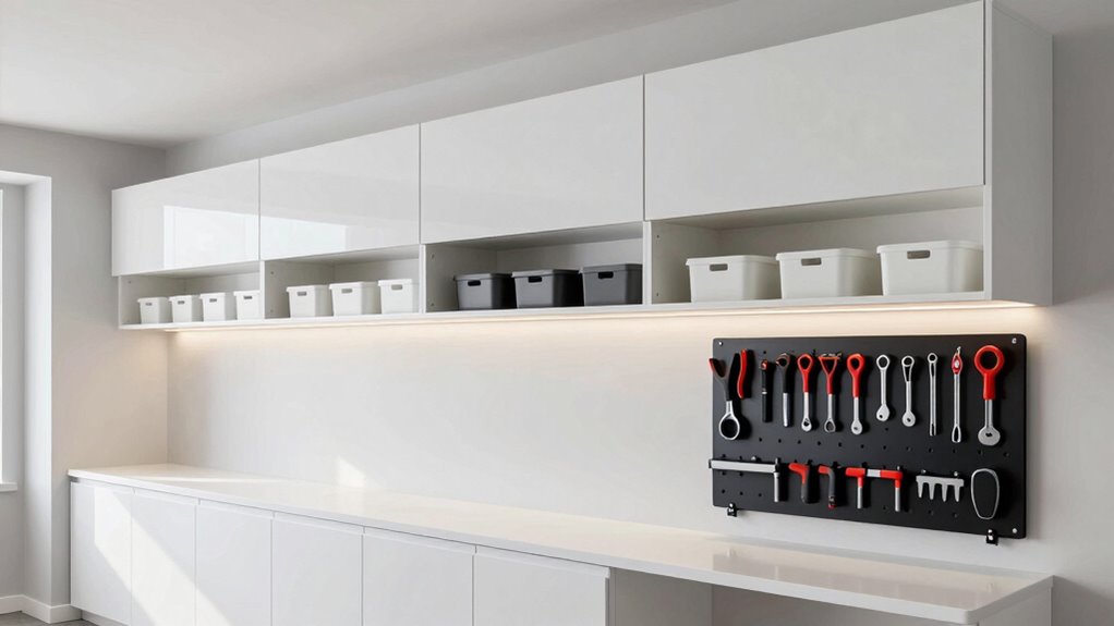 organized garage tool storage