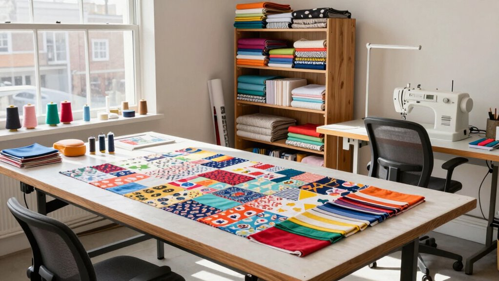 organized workspace boosts quilting confidence
