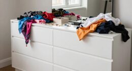 overfilled and disorganized drawers