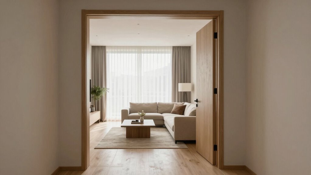 polished entrance to living room