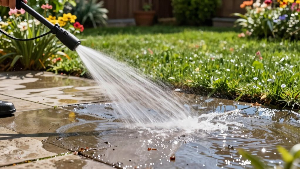 rapid outdoor surface cleaning
