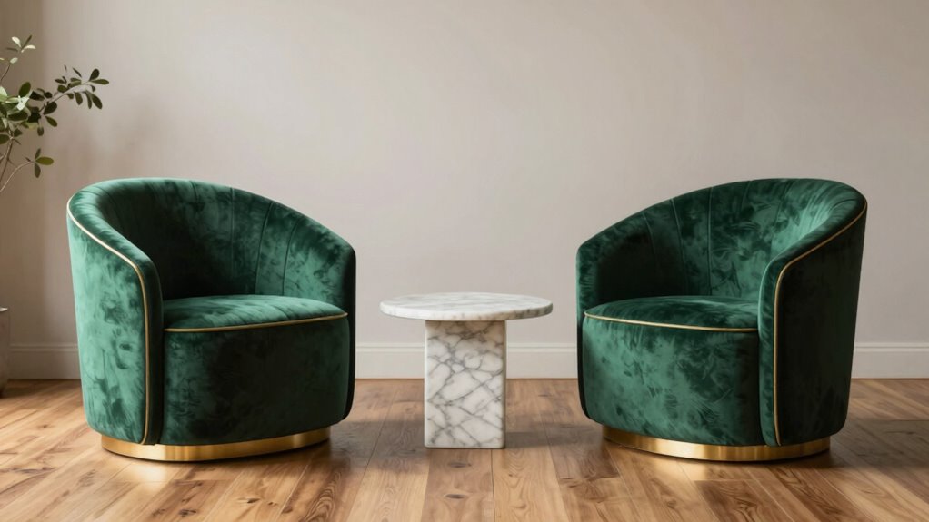 symmetrical accent chair pairing