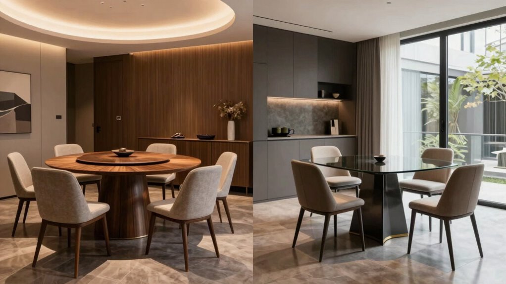 table shape influences ambiance