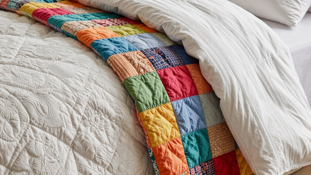 textured layered decorative bedding