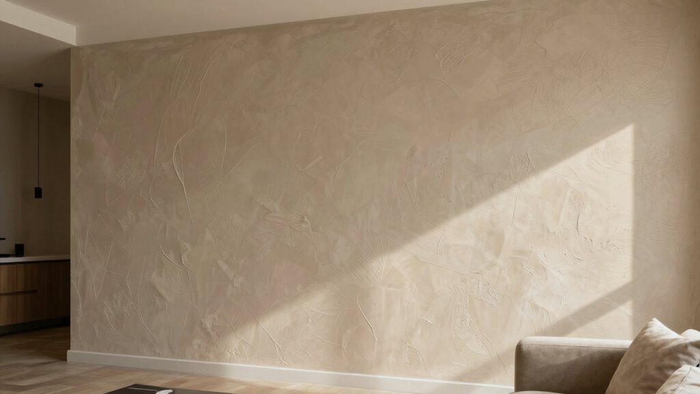 textured walls enhance visual depth
