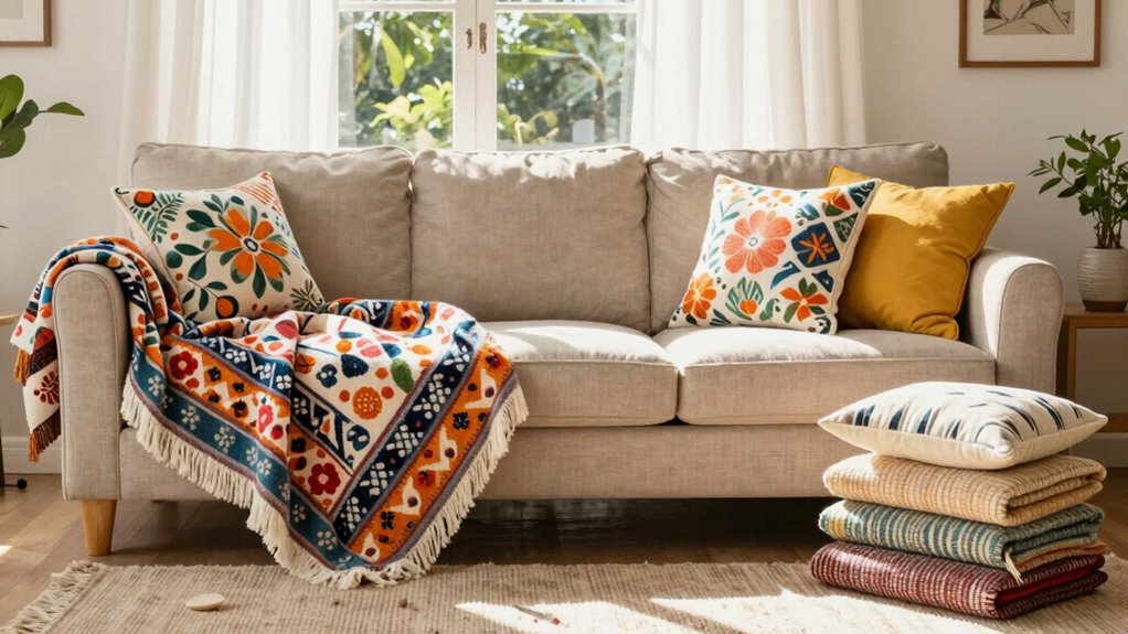update textiles with vintage patterns
