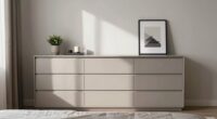 wall balanced dresser width