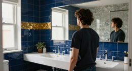 A Color Consultant Turned a Bedroom Into a Bold Bathroom
