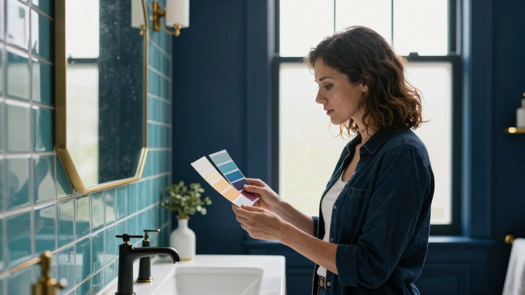 A Color Consultant Turned a Bedroom Into a Bold Bathroom