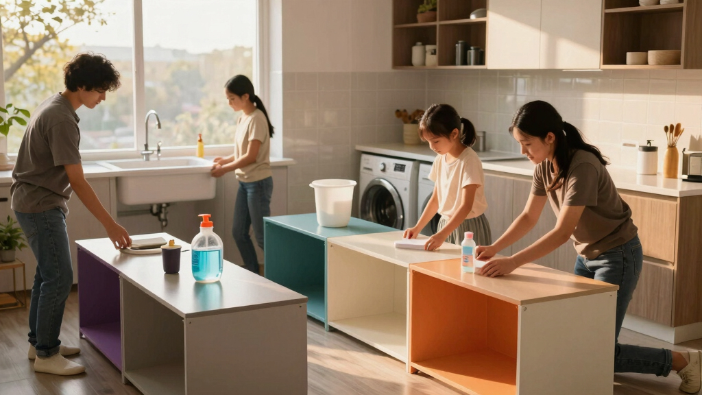 A Family Of 5 Used "Cabinet Tetris" To Transform Their Laundry Room
