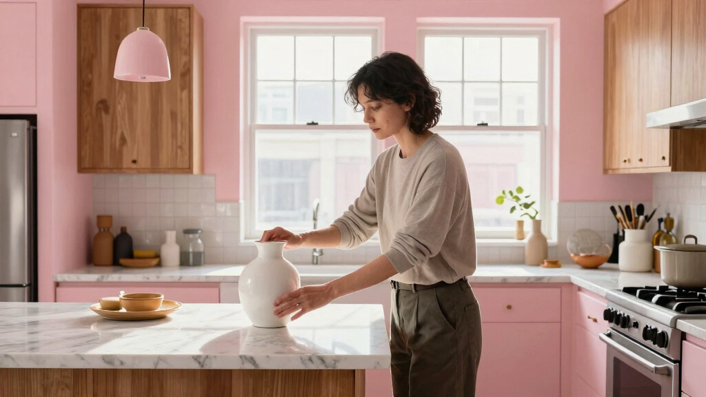 See How A Stager Transformed This Original Pink NYC Kitchen