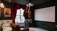 A Film Enthusiast Gave Her Brooklyn Bathroom A Theater-Inspired Redo
