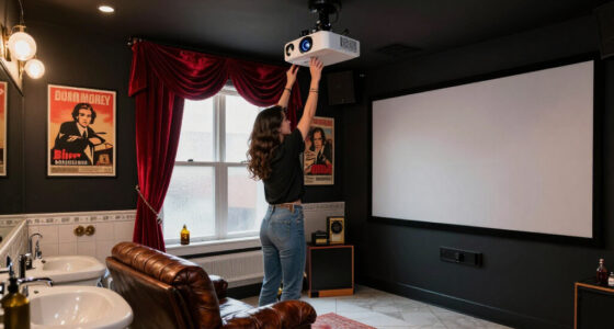 A Film Enthusiast Gave Her Brooklyn Bathroom A Theater-Inspired Redo