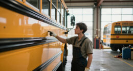 Ever Wondered About The Black Stripes On School Buses? Here’s Why They’re There
