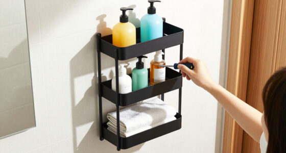 She Put A 5-Tier Shelf Behind Her Bathroom Door