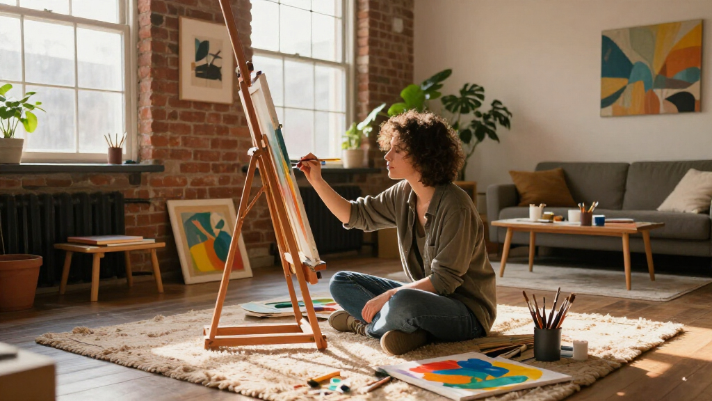 This 500-Square-Foot Studio Doubles As An Artist's Home And Workspace