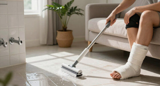 I Have A Leg Injury, And This Extendable Spin Scrubber Has Been A Lifesaver
