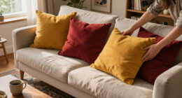 They Took A Risk On Mustard And Red — It Completely Changed This Living Room