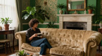 They Turned Their Beige 1900S Parlor Into A Bold, Green “Analog Room”