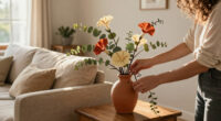 12-Bundle LetuoClips Artificial Fall Morning Glory Flower Stems W/ Eucalyptus Leaves $7 & More