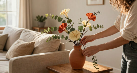 12-Bundle LetuoClips Artificial Fall Morning Glory Flower Stems W/ Eucalyptus Leaves $7 & More