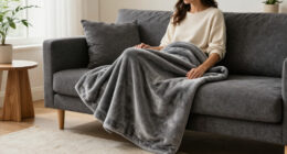50"X60" Bedsure GentleSoft Reversible Sherpa Fleece Throw Blanket (Grey) $10.45