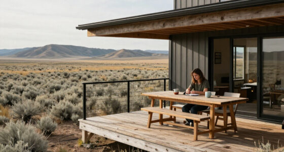 A Boomerang-Shaped Home Cantilevers Over The Wyoming Landscape