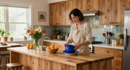 A “Sea Of Natural Maple Cabinetry” Became An Unexpectedly Colorful Kitchen