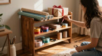 Don't Toss Your Old Shoe Rack: Transform It Into An Easy-To-Use Gift Wrapping Station